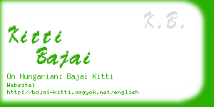 kitti bajai business card